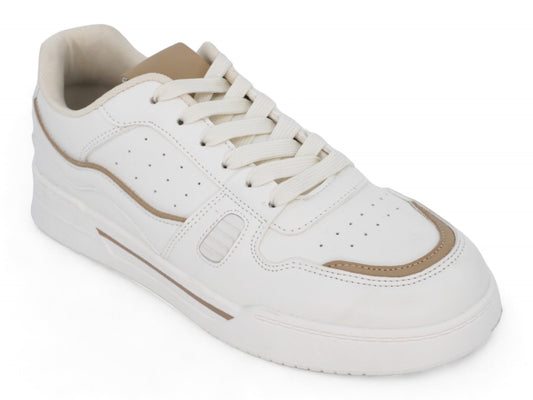 Women`s Taupe & White Lexi Sneaker